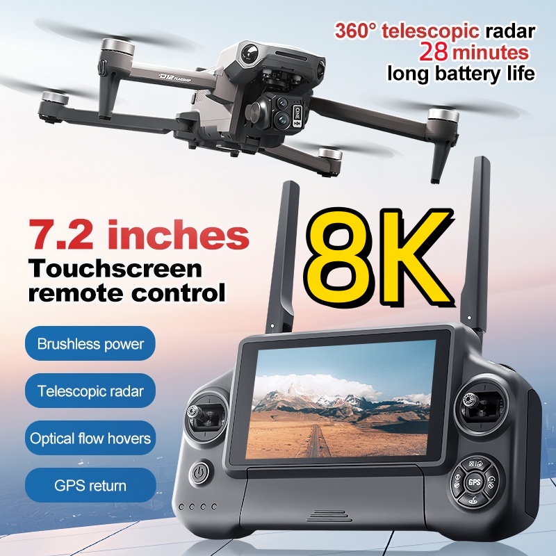 8K 3 Axis Gimbal Brushless 7.2 - Drone Rc App recension och pris