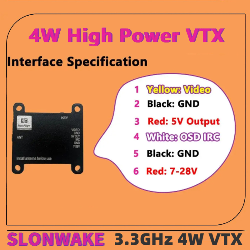 SLONWAKE FPV 3.3G 16CH 4000mW  - Drone Rc Controller recension och pris