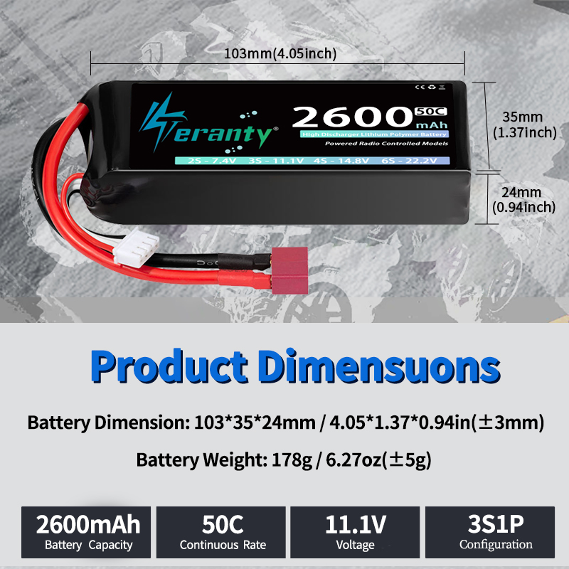 TERANTY 3S 2200/2400/2600mAh L - Drone Rc Link recension och pris