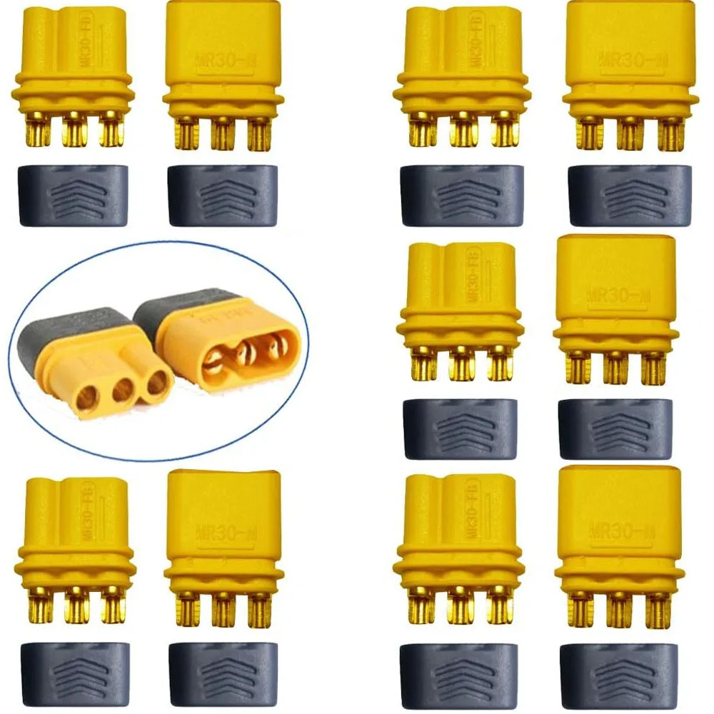 10PCS Amass MR30 Connector 3-P - Drone Rc Link recension och pris