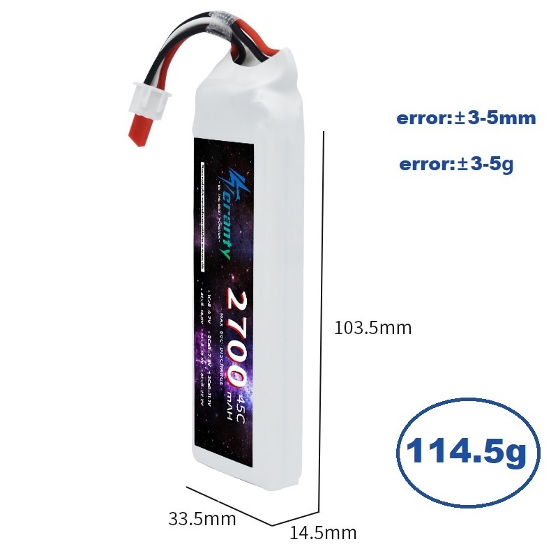 1/3PCS 2S 7.4V Lipo Battery 27 - Drone Rc Link recension och pris