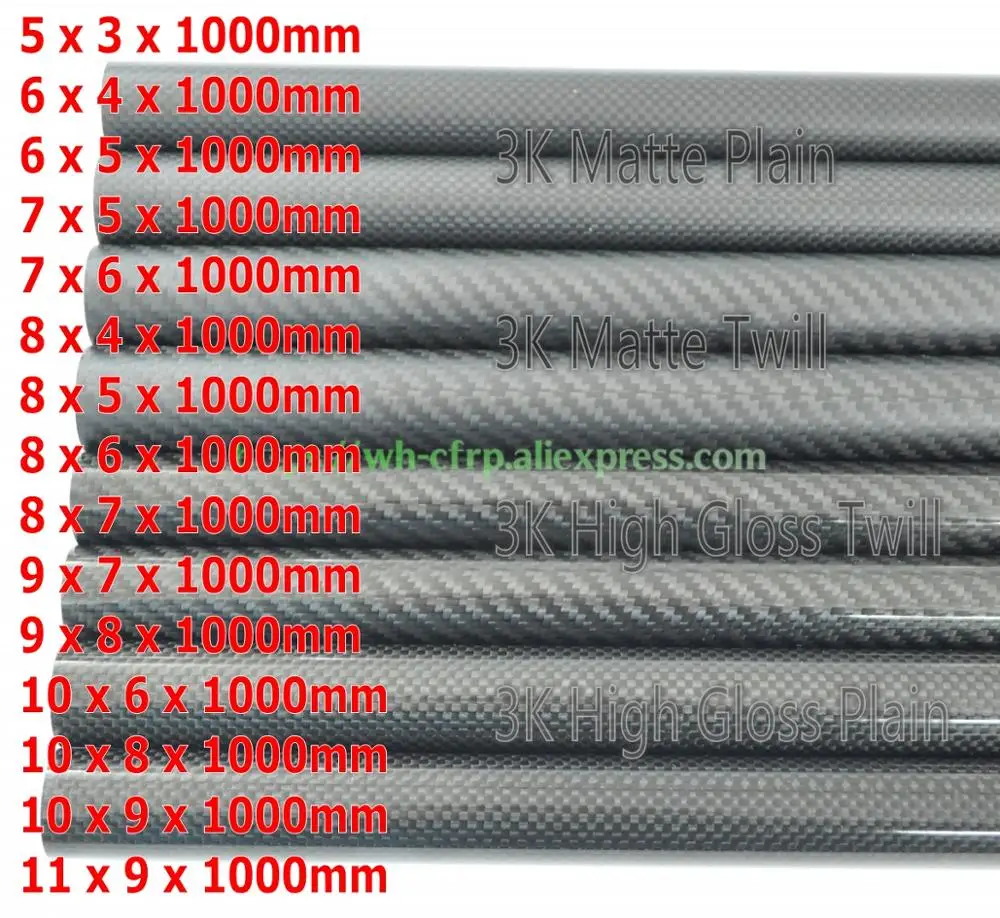 Carbon Fiber Tube 5mm 6mm 7mm  - Carbon Fiber Drone Arm recension och pris